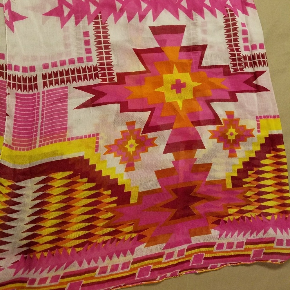Hot Pink Tribal Scarf
